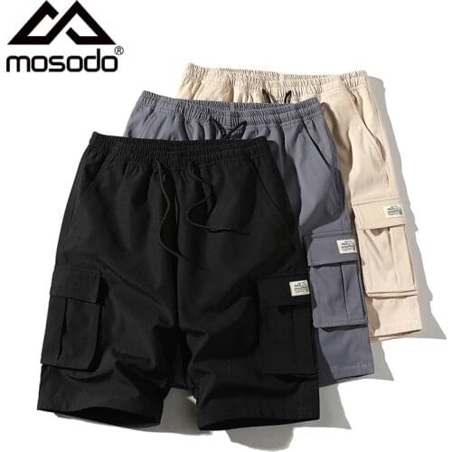 Mosodo Cargo Shorts Men Large Size Waist Short Homme Summer Outdoor Travel Elastic Male Leisure Side Pocket Casual Pants