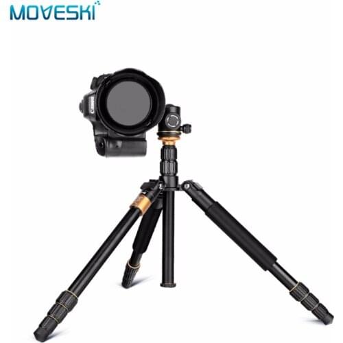 Moveski Q999S Travel Camera Tripod Monopod 1440mm Aluminum Professional Camera 36cm with Ball head