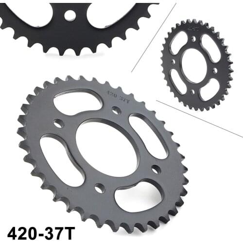 Steel Motorcycle 420 Chain 37T Rear Sprocket For 50cc 70 110cc 125cc Dirt Pit Bike Chinese ATV Taotao