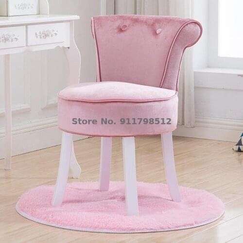 Dressing chair European style dressing stool backrest makeup stool makeup chair princess chair dressing table net red ins bedroo