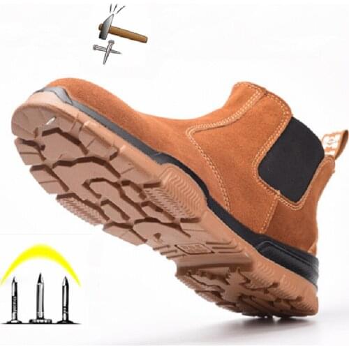 Work Safety Shoes Mens Steel Toe Light Waterproof Anti-smashing Brand Sneakers Breathable Wear-resisting Indestructible Boots