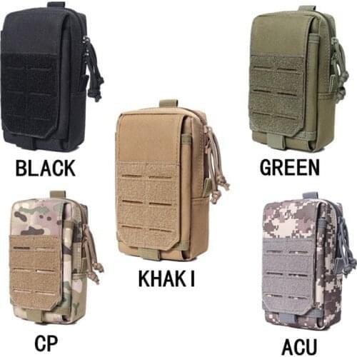 Tactical Molle Pouch Mobile Phone Bag Case Military Waist Bag Outdoor 1000D Men EDC Tool Bag Vest Pack Purse Hunting Compact Bag