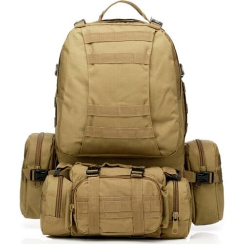Travel kit 50L Molle Tactical Assault Outdoor Military Rucksacks Backpack Camping Bag Large 8 Color Hunting Gear 10-0003