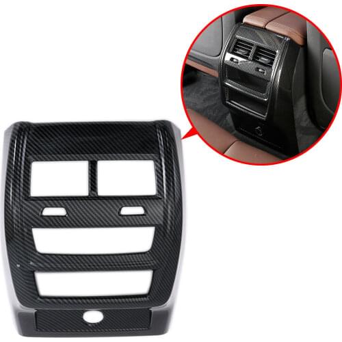 Carbon Fiber Rear Air Conditioning Vent Outlet Panel Cover Trim Fit For BMW X5 G05 2019 2020 Accessories