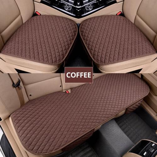 AUTOYOUTH Flax Car Seat Cover Four Seasons Car Seat Cushion Linen Fabric Car Accessories Universal Size Anti-slip
