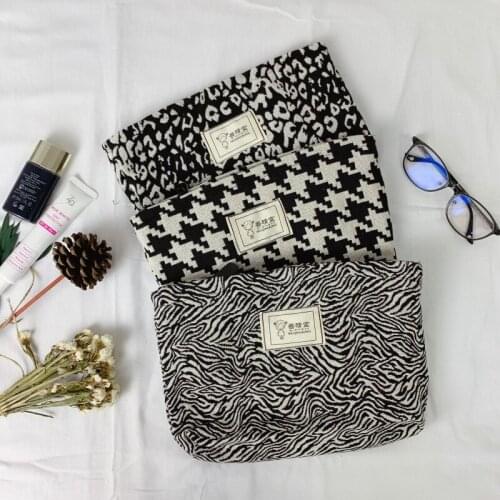 Women Cosmetic Bag cloth bag, storage bag, trendy womens bag Wave Pattern Makeup Bag Beauty Case Toiletry Bag