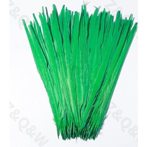 Natural 35-55CM Pheasant Tail Destaining Grass Green 10-100PCS DIY Craft Jewelry Performance Costume Headband Decoration