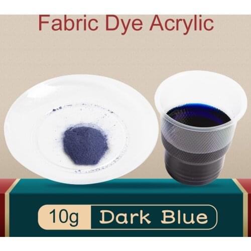 10g Dark Blue Fabric Dyeing Pigment Acrylic Paint Dye Dyestuff Blue Color for Cotton Nylon Silk Clothes Dye