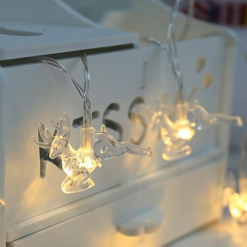 100M/lot LED Lighting Chain Christmas Festival Gift Elk Light Room Party Decorative Lights Deer Modeling Lights