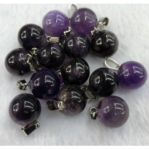 24pcs Natural Amethysts Stone Heart corazón Charms Hexagonal Treat Pillar Healing Reiki Point Pendants for Jewelry Making Free
