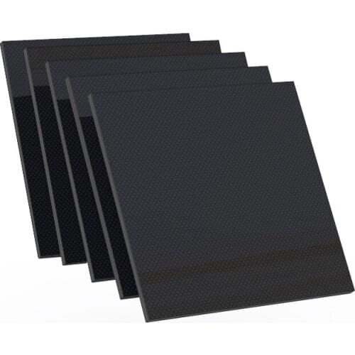 500MM X 500MM Surface Pure Carbon Fiber Panel Board 0.25mm-2.5mm Thickness Composite Hardness Material
