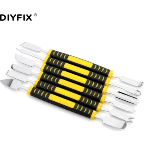 6 in 1 Dual Ends Metal Spudger Crowbar Set for iPhone iPad Samsung Tablet CellPhone Prying Opening Shaving Repair Hand Tool Sets