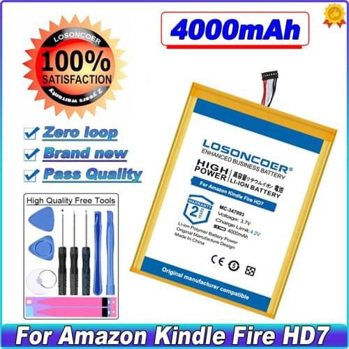 4000mAh MC-347993 58-000084 Battery For Amazon Kindle Fire HD7 Four Generations SQ46CW Batteries