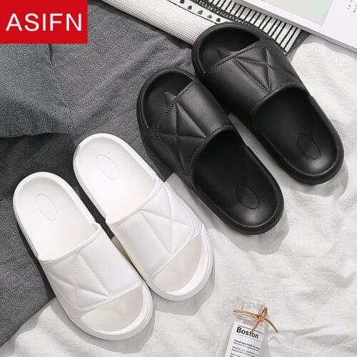 ASIFN Men Sandals Slippers Female Summer Home New Home Couple Indoor Bathroom Bath Non-slip Thick Mens Slippers Chanclas Hombre