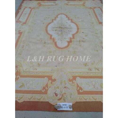 Free shipping 9'x12' French Aubusson woolen rug, French Aubusson Carpet for Home Decoration, 2015 New Design