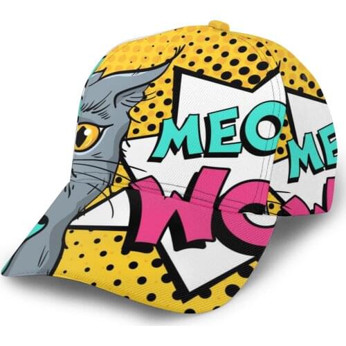 CINESSD Meow Wow Baseball Cap Fashion Men Hat Cap Summer Dad Hat Male Sports Hat