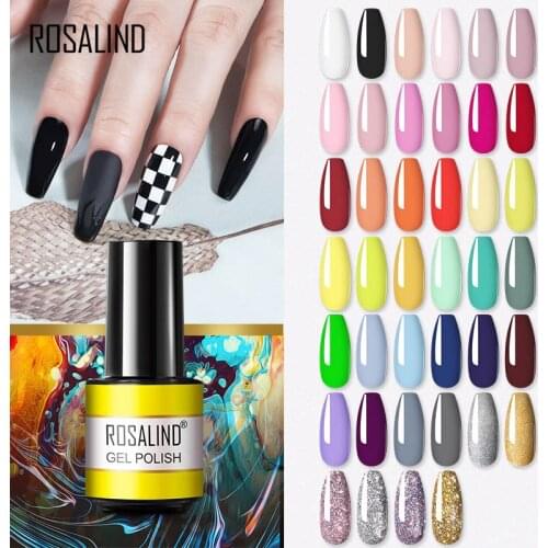 ROSALIND Nail Polish Manicure Art 7ml Purple Color Series Soak-off UV LED lamp Gel Varnish Semi Permanent Nail Polish