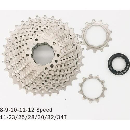 SUNSHINE 8 9 10 11 12 Speed Cassette Road Bike Freewheel 11-23/25/28/30/32/34T Bicycle Flywheel MTB Sprocket for Shimano Sram