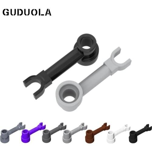 Guduola Brick 1x1x2/3 Round with Bar and Vertical Clip 4735 MOC Building Block Special Brick Holder 16 MM DIY Toy Part 80pcs/LOT