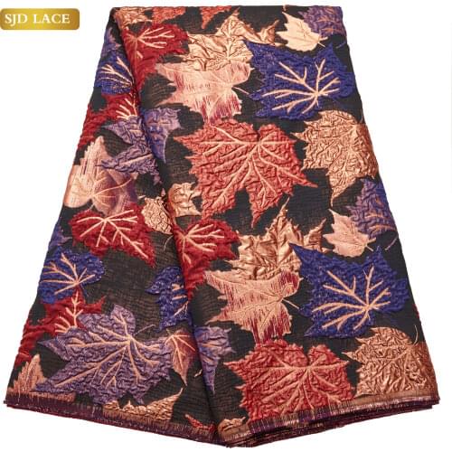 Zhenguiru 2020 Gilded African Lace Fabric Pink French Lace Fabric Leaf Shape Nigerian Fabric For Women Party Wedding Dress A2100