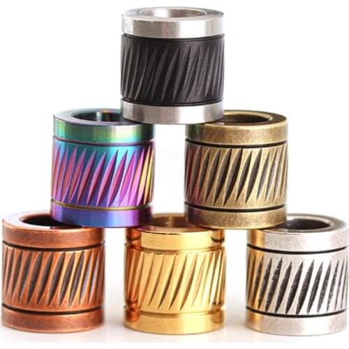 Lacoogh 2pcs/lot Stainless Steel Large Hole Beads Metal Spacer Beads DIY Jewelry Bracelet Making Accessories Jewelry