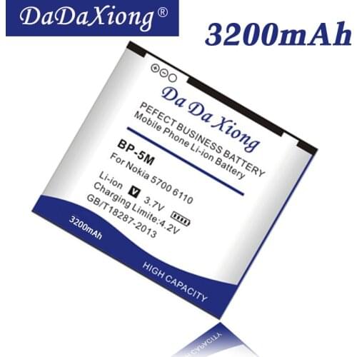 3200mAh BP-5M Li-ion Phone Battery for Nokia 5700 5700XM 5610 5610XM 6110n 6220c 8600 7390 6500s battery