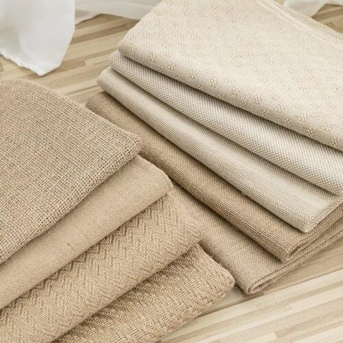 Linen Jute Fabric Burlap Handwork Crafts Hemp Ribbon Home Decoration for Linen Cloth Bag Sewing Patchwork DIY Handmade Material