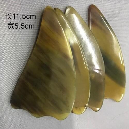 10pcs/lot Guasha Massager Scraping Tool Gua Sha Acupuncture Natural Buffalo Horn GuaSha Board Body Back Acupuncture Massage free