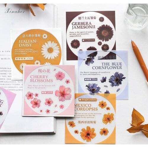 3pcs/pack Flower English letters PVC Transparent sticker package DIY diary decoration sticker album scrapbooking