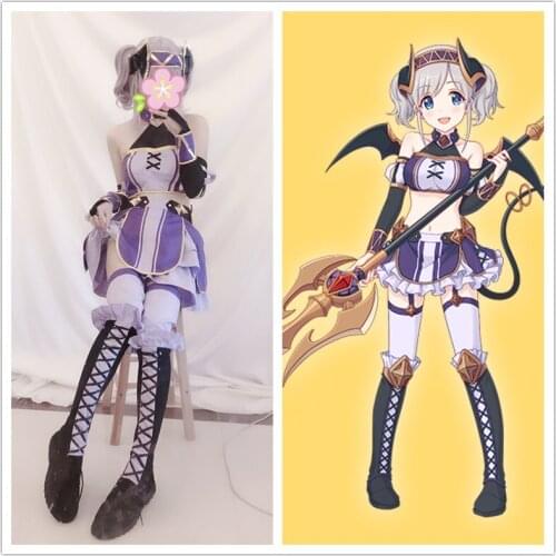 Princess Connect! Re:Dive Akari Cosplay Costume Battle Suit Lovely Uniform Halloween Christmas Party Costumes for Women Girls