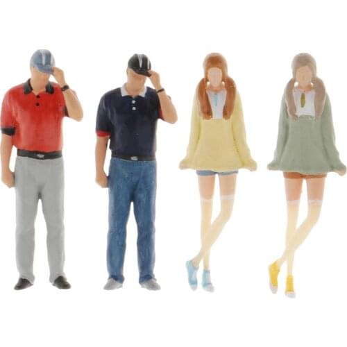 Mini Painted Model People Figures1:64 S Scale Model Train Park Street Passenger