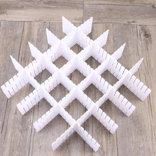 12PCS Adjustable Drawer Divider Free Combination Drawer Clapboard Items Classfication Deviders Wardrobe Closet Separator