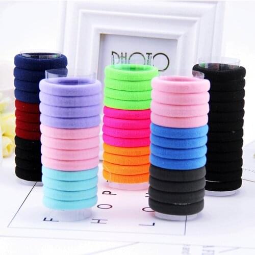 20/50/100pcs Nylon Women Girls Elastic Hair Bands Scrunchies Ponytail Holder Rubber Bands Headband Tie Gum for Hair Accessories
