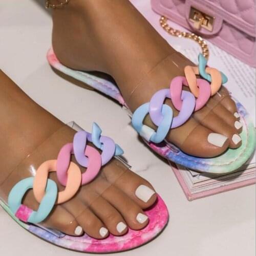 HOT Candy Color Ring Sandals women Casual Lightweight Outer Wear Large Size Slippers Outdoor Beach Sandals 2020 New flip flop