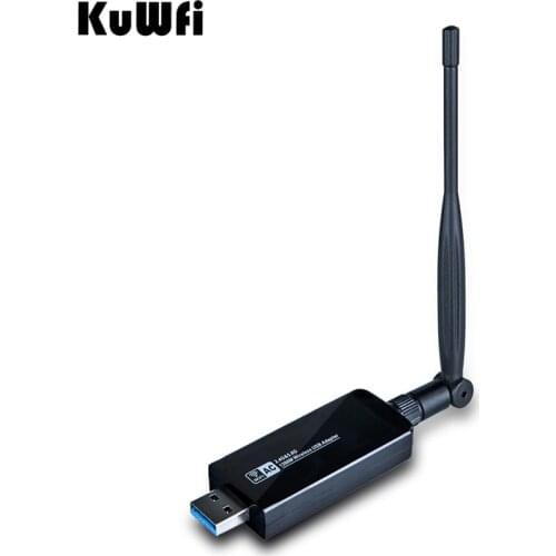 1200Mbps USB3.0 Wifi Adapter Wireless Network Card 2.4G/5.8G Dual Band 5dBi Antenna 802.11a/b/g/ac 2T2R Desktop Wifi Receiver
