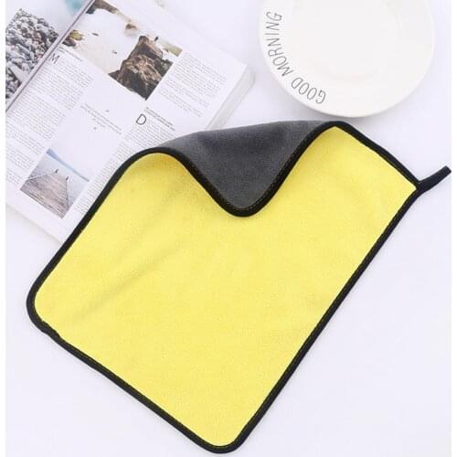 2 Piece Coral Fleece Absorbent Car Cleaning Towel 30*30/60 Double-sided Non-linting Car Wash Towel Multifunctional Cleaning Towe