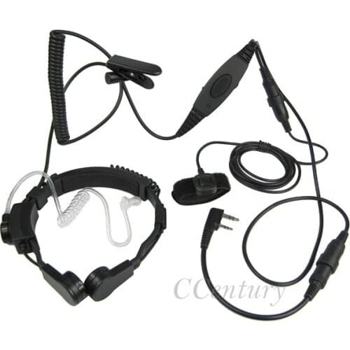 XQF Police Tactical Throat Microphone VOX Headset PTT for Baofeng CB Radio UV5R BF-888S GT-3 UV-B5 BF-F8+ GT-3TP Headphone