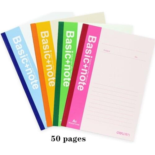 50 page Deli A5 wireless binding notebook, student notebook, meeting record book, office notebook, school office supplies