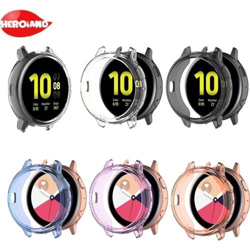 Protective Case for samsung galaxy watch active2 Ultra-thin fashion silicone Screen Protection cover For Galaxy Active 2 40/44mm