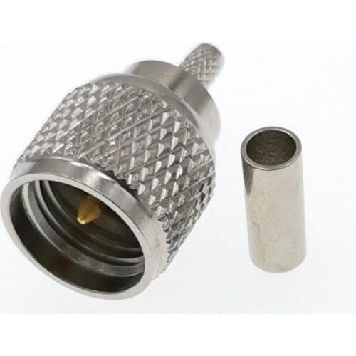 10pcs Mini UHF Male Plug Crimp RG316 RG174 RF Connector
