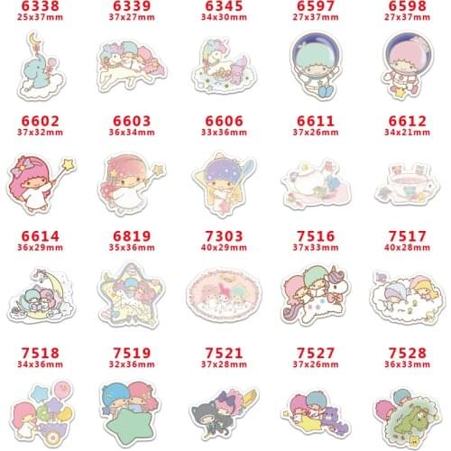 10 Pcs Cartoon little twin stars Planar Resin Cabochons PR6338