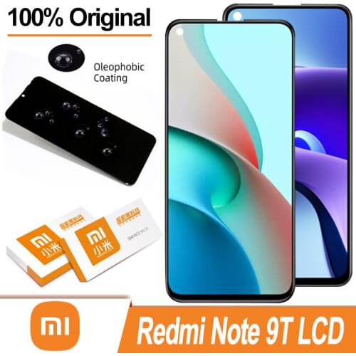 100% Original 6.22" IPS Display with frame for XiaoMi Redmi Note 9T LCD Touch Screen Digitizer Assembly Repair Parts