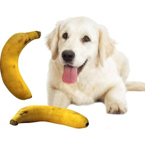 2PCS Cute Banana Shaped Toys For Dogs Lifelike Puppy Squeaky Toy Pet Chewing Toy Dog Playing Training Toys Pet Supplies