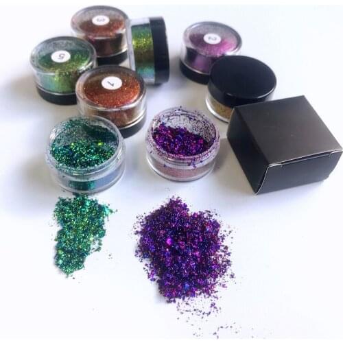 50 Pieces Metallic Chameleon Eyeshadow Power Private Label Glitter Eye Shadow Wholesale No Label Radiant Loose Powder Cosmetics