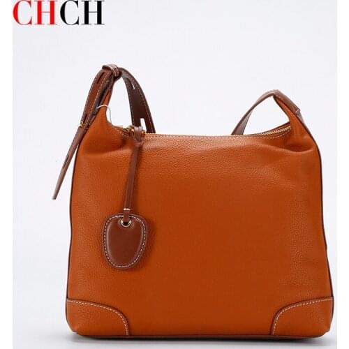 CHCH 2021New Fashion Women Shoulder Bag Cow Leather Lady Casual Cross-body Bag