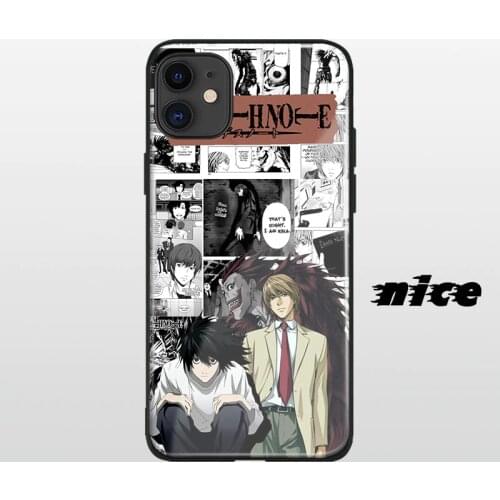 DEATH NOTE anime cover FOR iPhone SE 6s 7 8 x xr xs 11 pro max Samsung s note 10 20 plus glass phone case shell