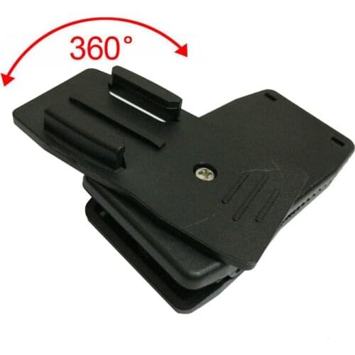 360 Degree Rotation Backpack Hat Quick Clip Mount Rotatable Fast Clamp Mount Holder for Gopro Hero 4 3+ 3 2 SJCAM