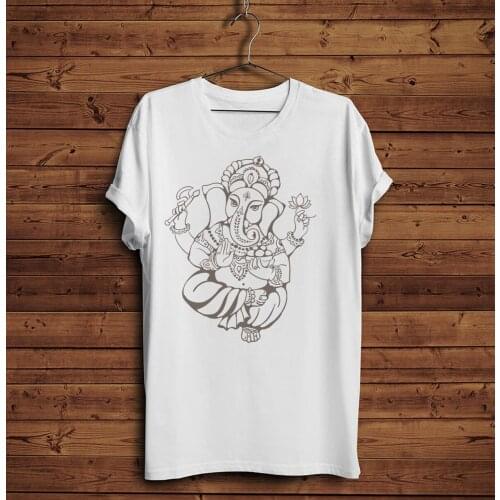 Ganesh Hindu God T Shirt Elephant religion women fashion unisex pure cotton casual funny slogan tees street style vintage tops