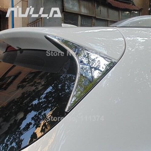 Chrome Spoiler Side Wing Triangle for Mazda Cx5 Cx-5 2012 2013 2014 2015 2016 Rear Window Cover Trim Molding Decor Accessories
