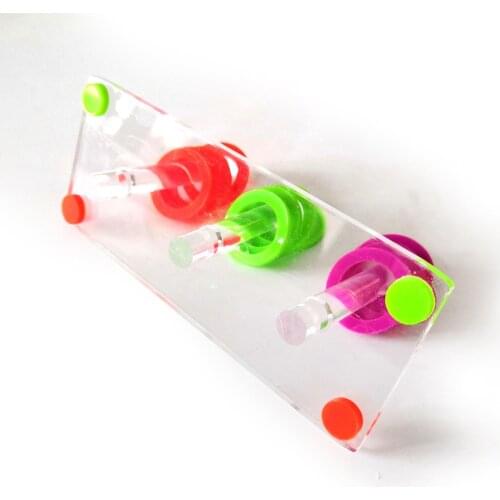 Interactive Parrot Toy Set Intelligence Funny Bird Home Development Acrylic Color Separate Small Ring Pet Training Educational